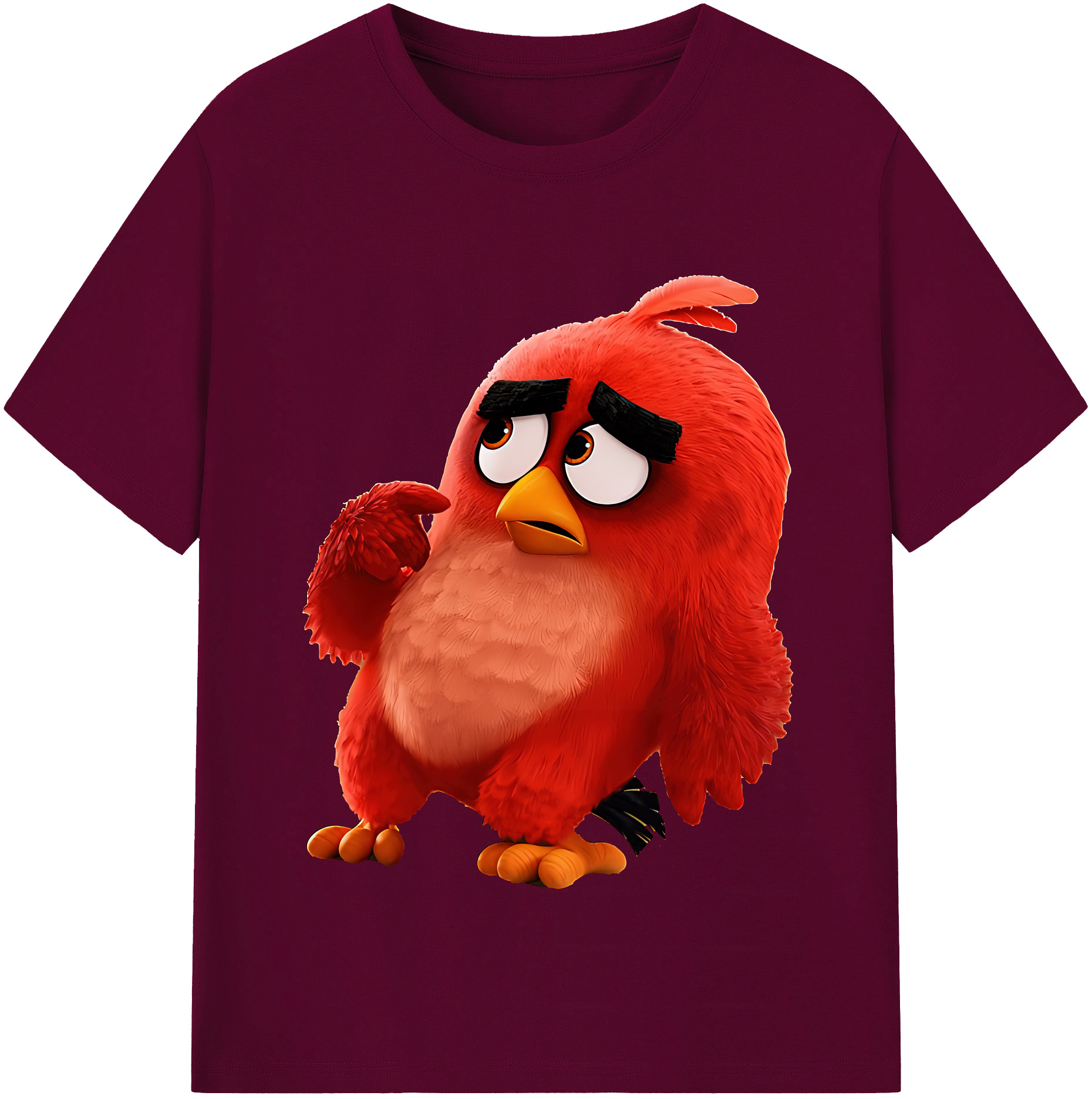 （画像用） Angry Birds アングリーバード レディースカジュアルプリントTシャツ（綿100％）